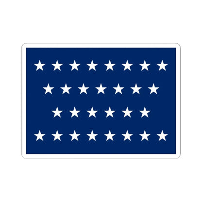 US Naval Jack 29 stars (United States) STICKER Vinyl Kiss-Cut Decal 3 Inch White - The Sticker Space