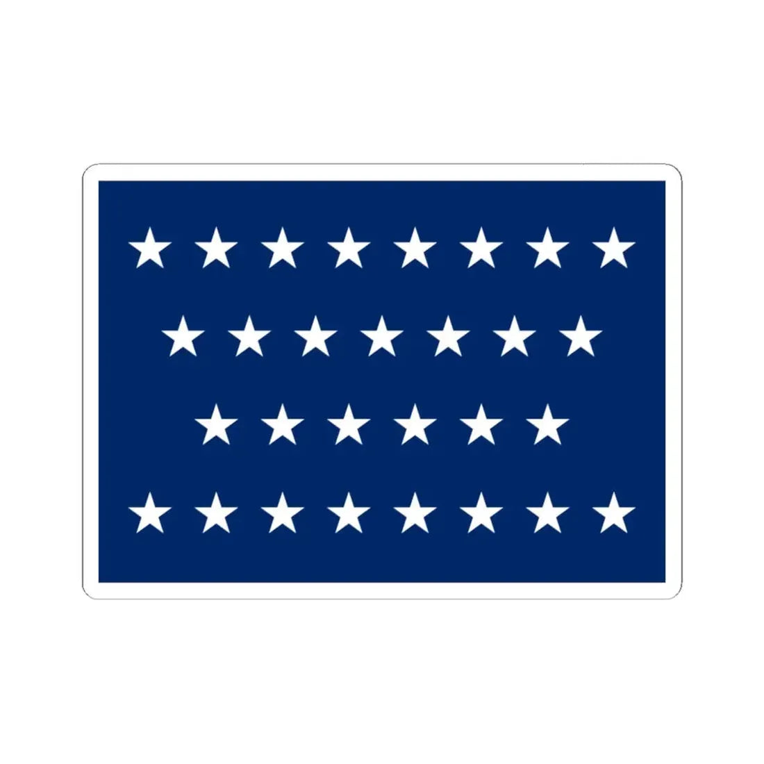 US Naval Jack 29 stars (United States) STICKER Vinyl Kiss-Cut Decal 6 Inch White - The Sticker Space