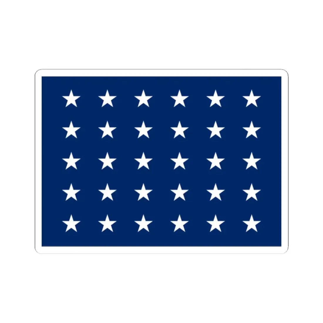 US Naval Jack 30 stars (United States) STICKER Vinyl Kiss-Cut Decal 2 Inch White - The Sticker Space