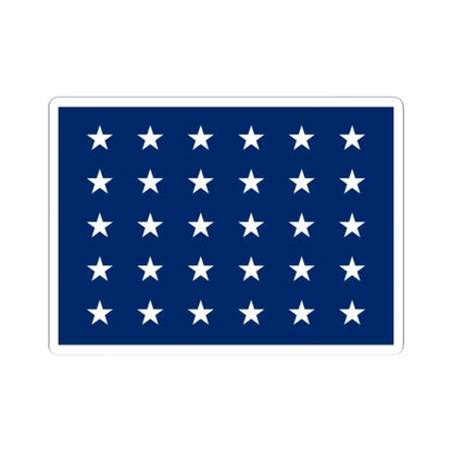 US Naval Jack 30 stars (United States) STICKER Vinyl Kiss-Cut Decal 2 Inch White - The Sticker Space