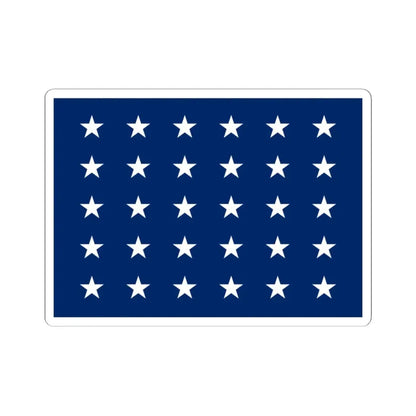 US Naval Jack 30 stars (United States) STICKER Vinyl Kiss-Cut Decal 3 Inch White - The Sticker Space