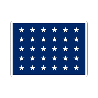 US Naval Jack 30 stars (United States) STICKER Vinyl Kiss-Cut Decal 4 Inch White - The Sticker Space