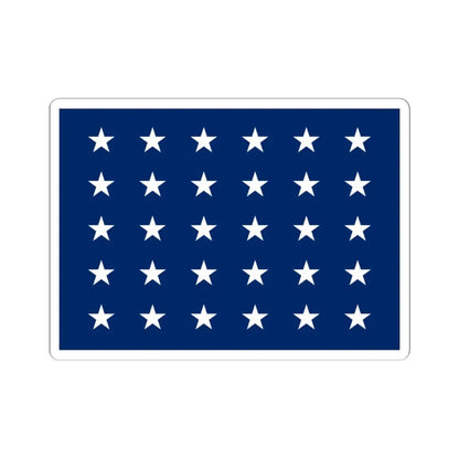US Naval Jack 30 stars (United States) STICKER Vinyl Kiss-Cut Decal 6 Inch White - The Sticker Space