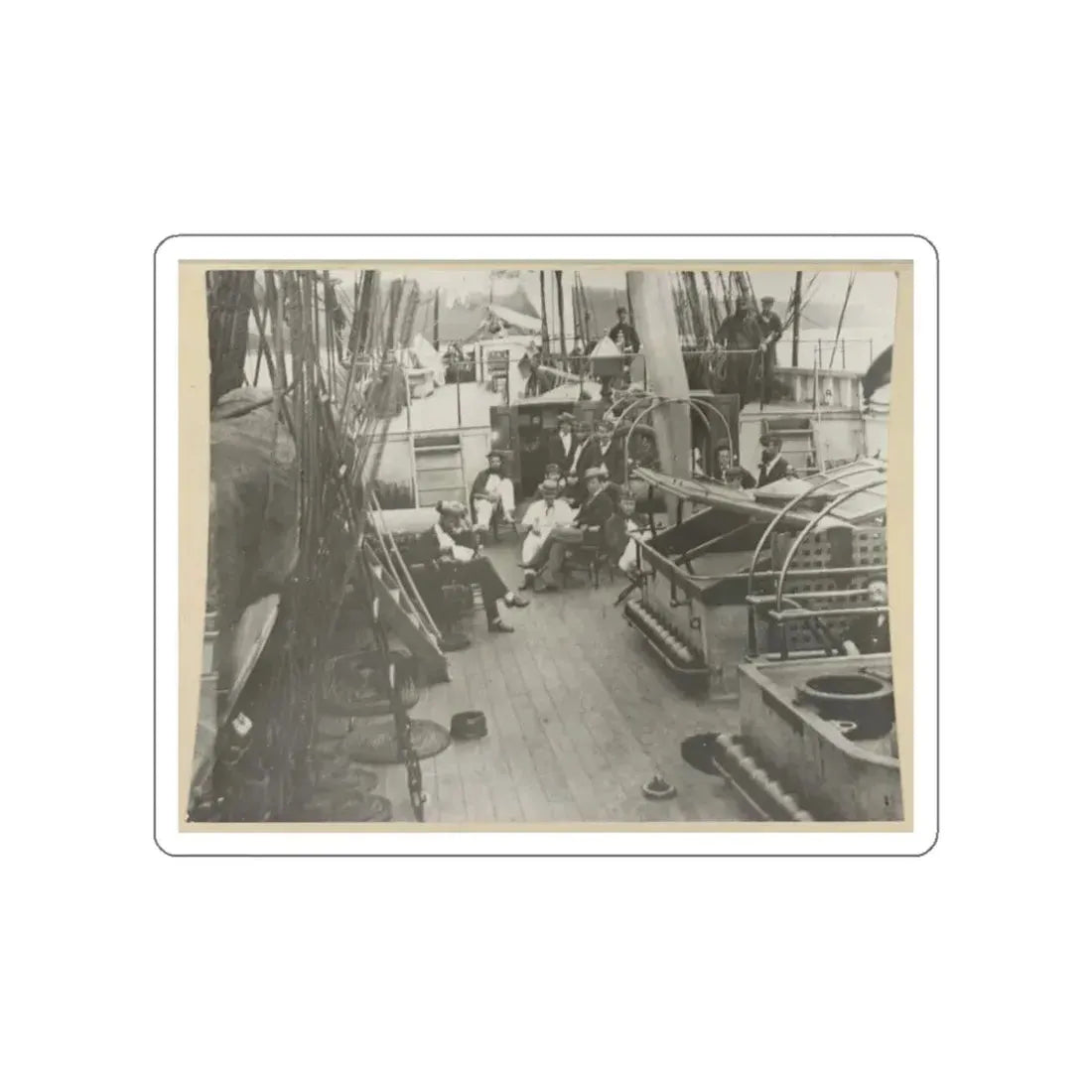 U.S. Naval Officers Relaxing On Deck (U.S. Civil War) STICKER Vinyl Die-Cut Decal - The Sticker Space