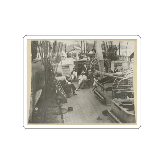 U.S. Naval Officers Relaxing On Deck (U.S. Civil War) STICKER Vinyl Die-Cut Decal White Die-Cut 2 Inch - The Sticker Space