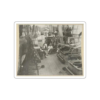 U.S. Naval Officers Relaxing On Deck (U.S. Civil War) STICKER Vinyl Die-Cut Decal White Die-Cut 6 Inch - The Sticker Space