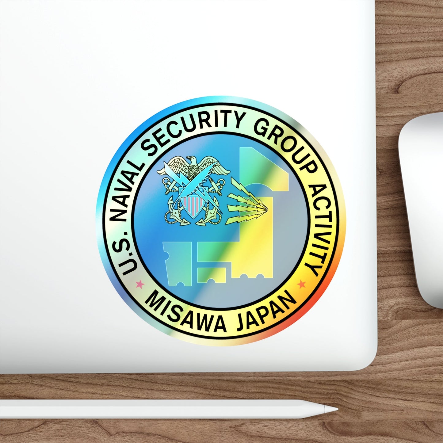 US Naval Security Group Activity Misawa Japan (U.S. Navy) Holographic STICKER Die-Cut Vinyl Decal-The Sticker Space