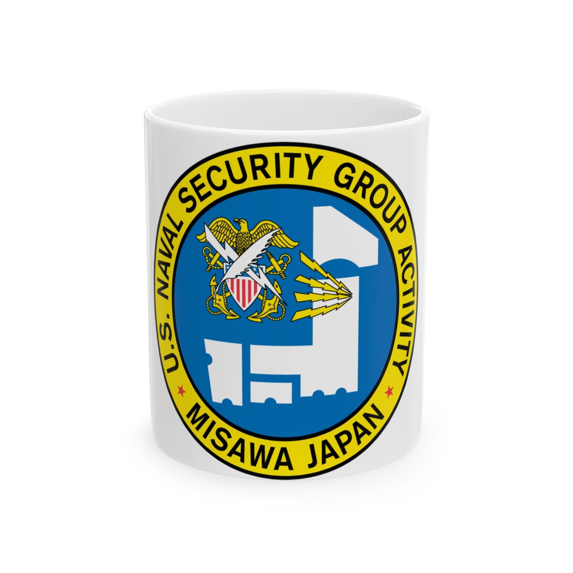 US Naval Security Group Activity Misawa Japan (U.S. Navy) White Coffee Mug-11oz-The Sticker Space