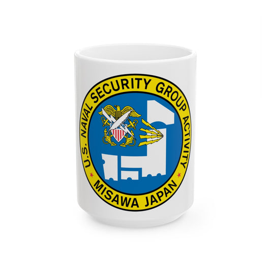 US Naval Security Group Activity Misawa Japan (U.S. Navy) White Coffee Mug-15oz-The Sticker Space