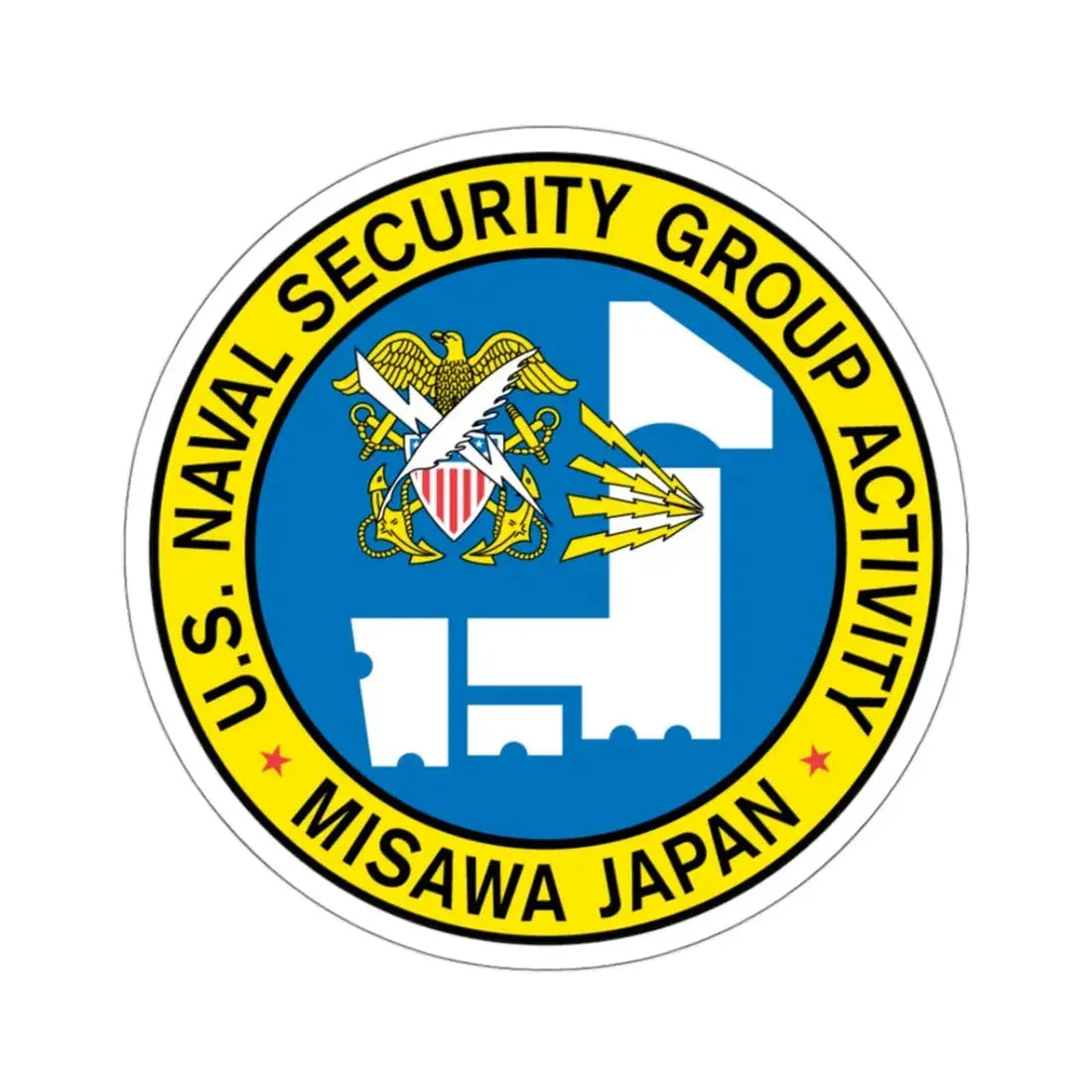US Naval Security Group Activity Misawa Japan (U.S. Navy) STICKER Vinyl Kiss-Cut Decal 3 Inch White - The Sticker Space