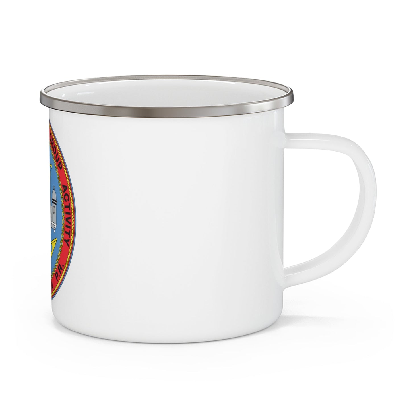 US Naval Security Group Activity Sabana Seca PR (U.S. Navy) Enamel Mug 12oz-12oz-The Sticker Space