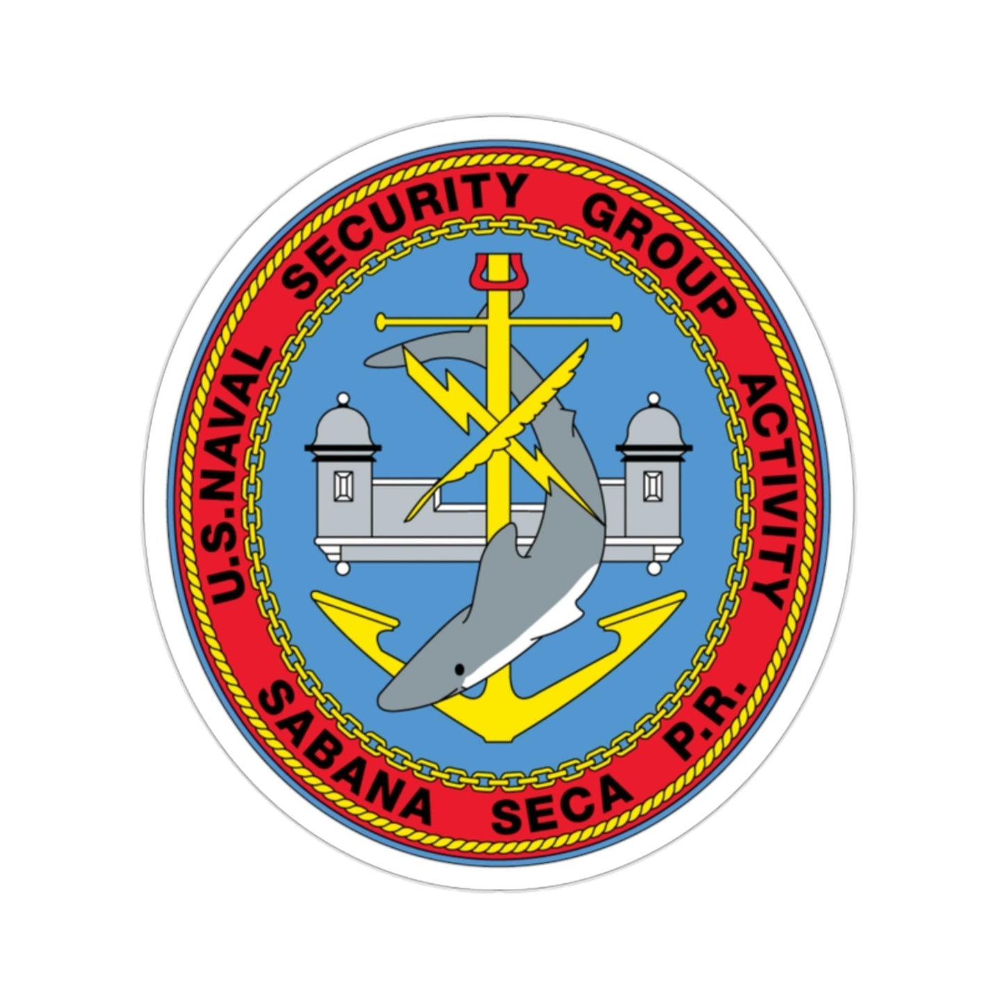 US Naval Security Group Activity Sabana Seca PR (U.S. Navy) STICKER Vinyl Die-Cut Decal-2 Inch-The Sticker Space