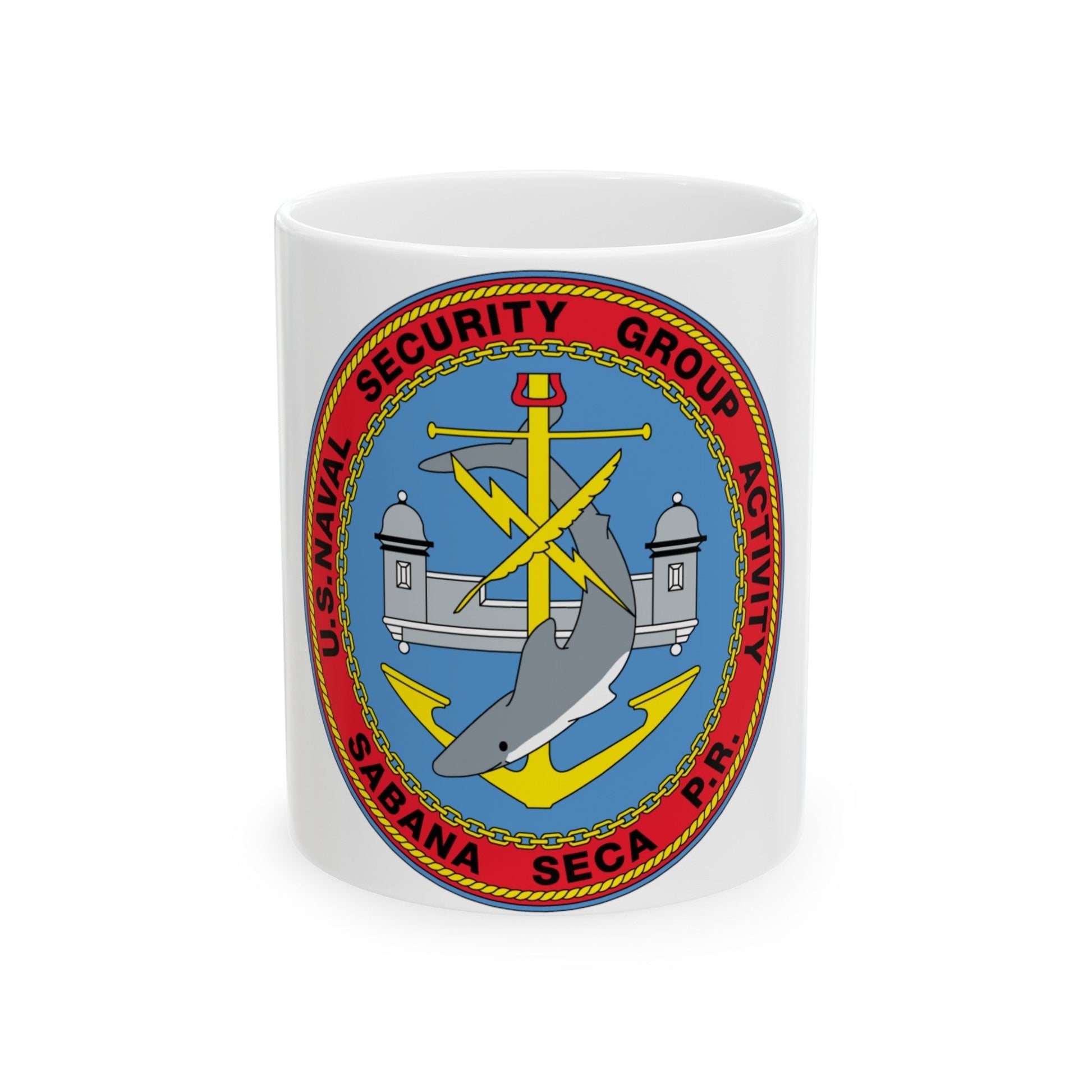 US Naval Security Group Activity Sabana Seca PR (U.S. Navy) White Coffee Mug-11oz-The Sticker Space