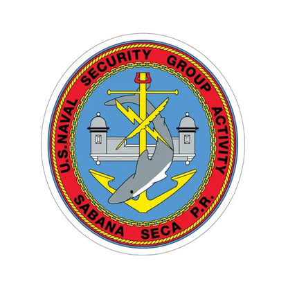 US Naval Security Group Activity Sabana Seca PR (U.S. Navy) STICKER Vinyl Die-Cut Decal 4 Inch - The Sticker Space