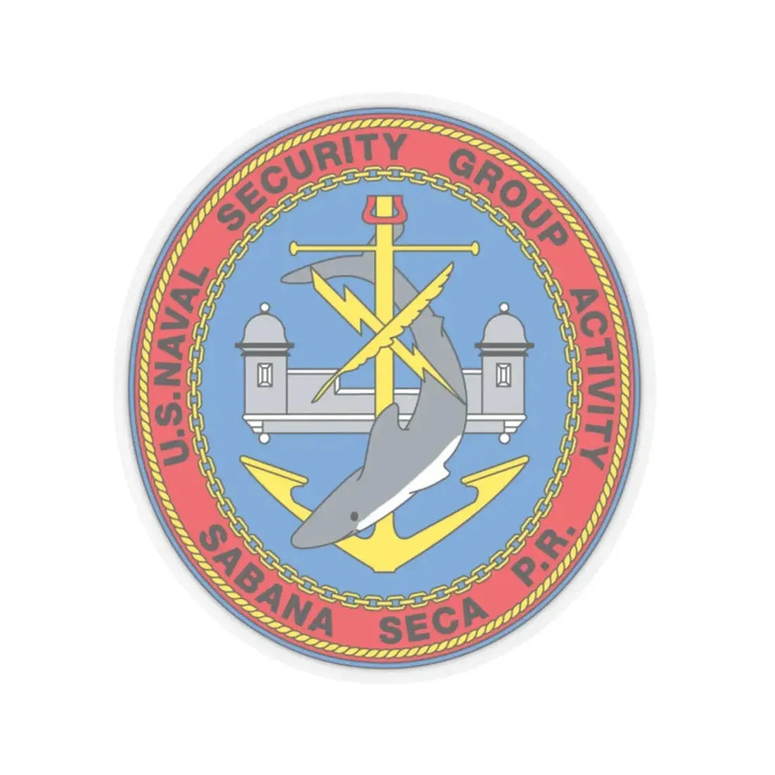 US Naval Security Group Activity Sabana Seca PR (U.S. Navy) STICKER Vinyl Kiss-Cut Decal 2 Inch Transparent - The Sticker Space