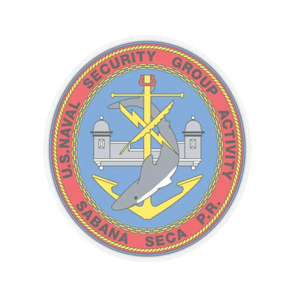 US Naval Security Group Activity Sabana Seca PR (U.S. Navy) STICKER Vinyl Kiss-Cut Decal 3 Inch Transparent - The Sticker Space