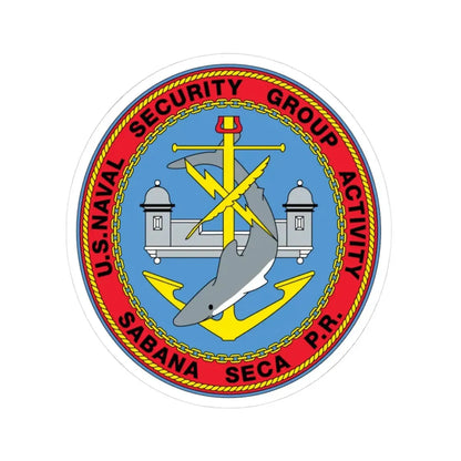 US Naval Security Group Activity Sabana Seca PR (U.S. Navy) STICKER Vinyl Kiss-Cut Decal 3 Inch White - The Sticker Space