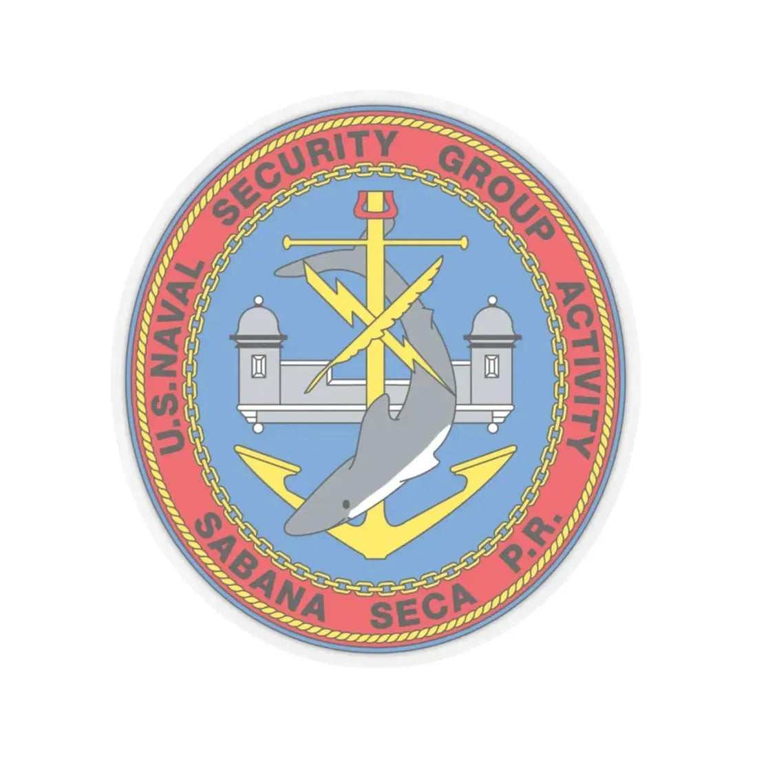 US Naval Security Group Activity Sabana Seca PR (U.S. Navy) STICKER Vinyl Kiss-Cut Decal 6 Inch Transparent - The Sticker Space