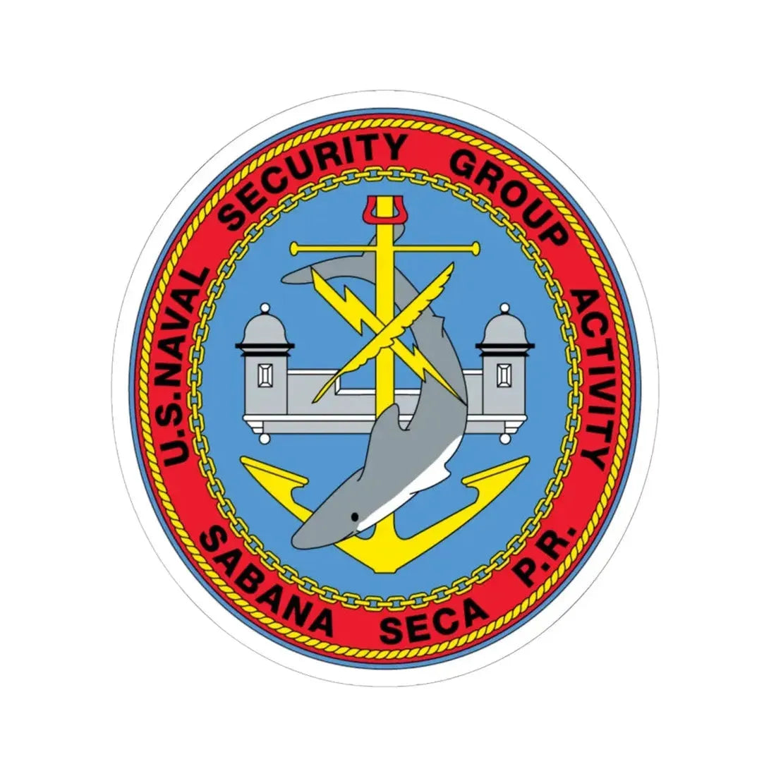 US Naval Security Group Activity Sabana Seca PR (U.S. Navy) STICKER Vinyl Kiss-Cut Decal 6 Inch White - The Sticker Space