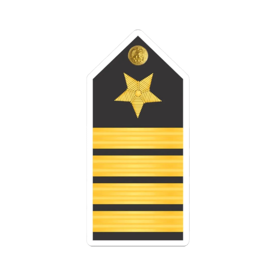 U.S. Navy Captain O 6 shoulder board (United States) (Military Rank) STICKER Vinyl Kiss-Cut Decal 2 Inch White - The Sticker Space
