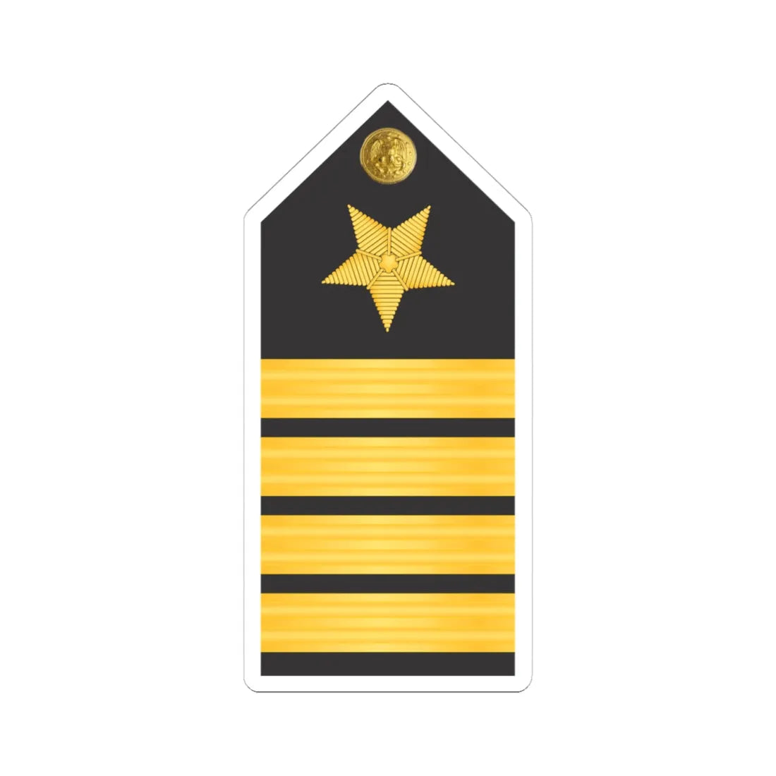 U.S. Navy Captain O 6 shoulder board (United States) (Military Rank) STICKER Vinyl Kiss-Cut Decal 4 Inch White - The Sticker Space