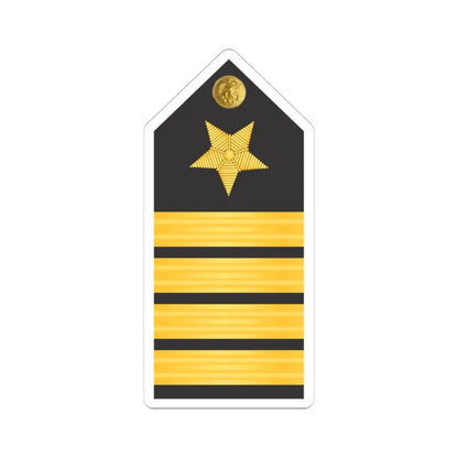 U.S. Navy Captain O 6 shoulder board (United States) (Military Rank) STICKER Vinyl Kiss-Cut Decal 4 Inch White - The Sticker Space