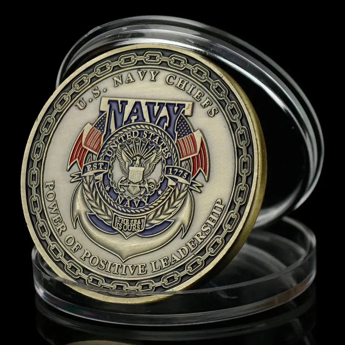 U.S. Navy Chiefs "Don't Tread on Me" Copper Plated Commemorative Coin - The Sticker Space