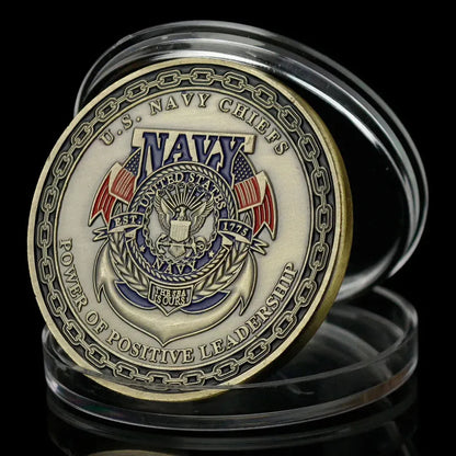 U.S. Navy Chiefs "Don't Tread on Me" Copper Plated Commemorative Coin - The Sticker Space