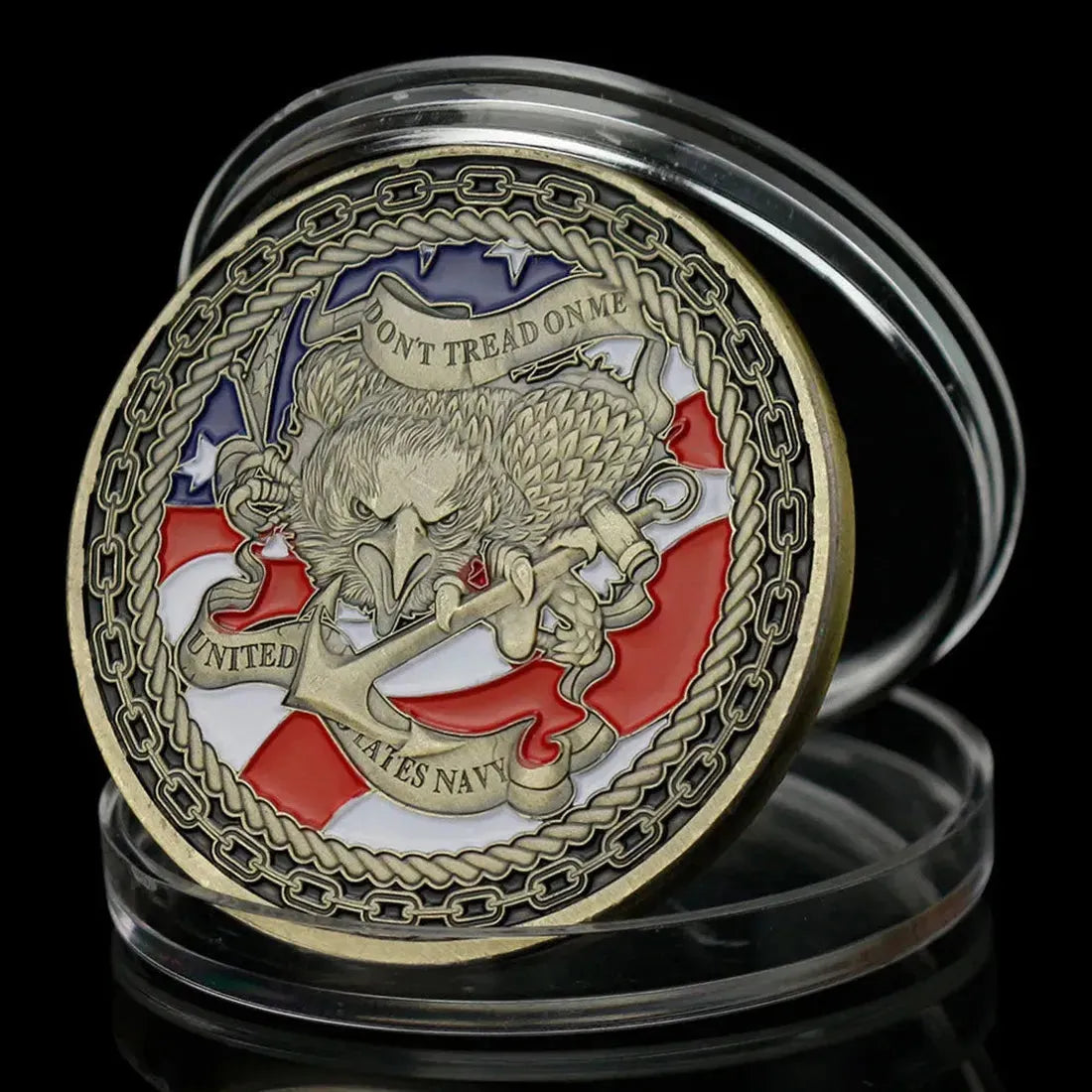 U.S. Navy Chiefs "Don't Tread on Me" Copper Plated Commemorative Coin - The Sticker Space