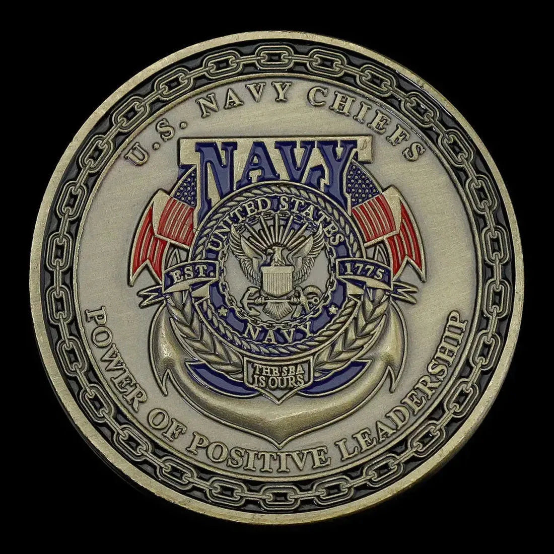 U.S. Navy Chiefs "Don't Tread on Me" Copper Plated Commemorative Coin - The Sticker Space