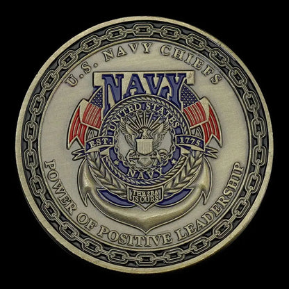 U.S. Navy Chiefs "Don't Tread on Me" Copper Plated Commemorative Coin - The Sticker Space