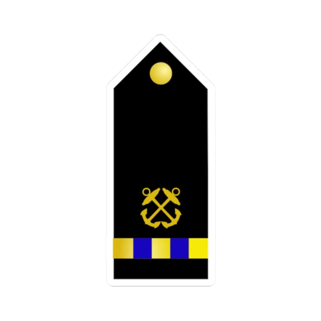 US Navy CW3 shoulderboard (United States) (Military Rank) STICKER Vinyl Kiss-Cut Decal 2 Inch White - The Sticker Space