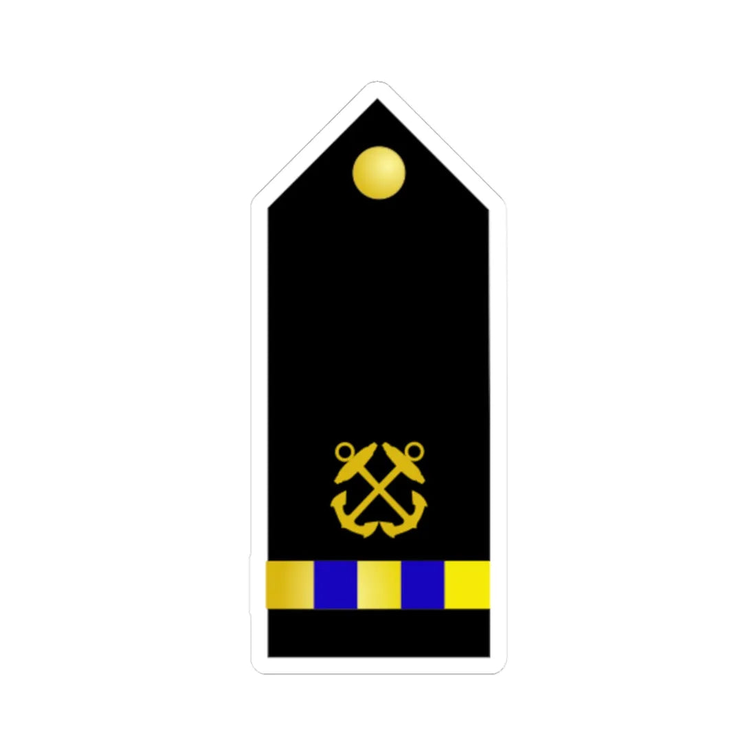 US Navy CW3 shoulderboard (United States) (Military Rank) STICKER Vinyl Kiss-Cut Decal 3 Inch White - The Sticker Space