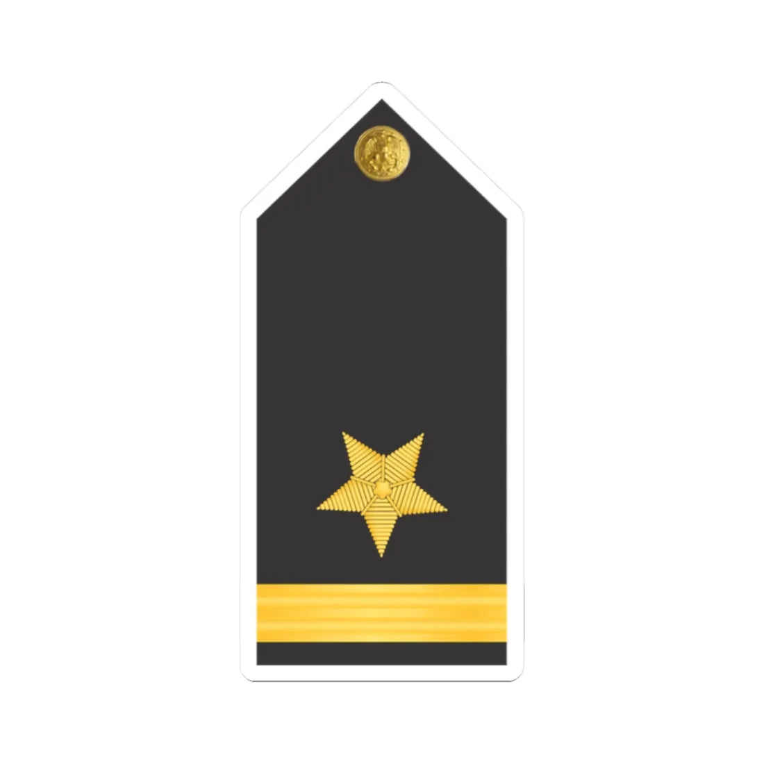 U.S. Navy Ensign O 1 shoulder board (United States) (Military Rank) STICKER Vinyl Kiss-Cut Decal 2 Inch White - The Sticker Space