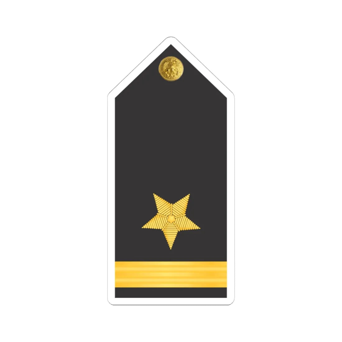 U.S. Navy Ensign O 1 shoulder board (United States) (Military Rank) STICKER Vinyl Kiss-Cut Decal 4 Inch White - The Sticker Space