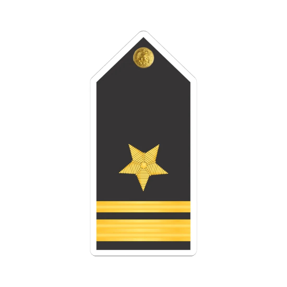 U.S. Navy Lieutenant Junior Grade O 2 shoulder board (United States) (Military Rank) STICKER Vinyl Kiss-Cut Decal 3 Inch White - The Sticker Space