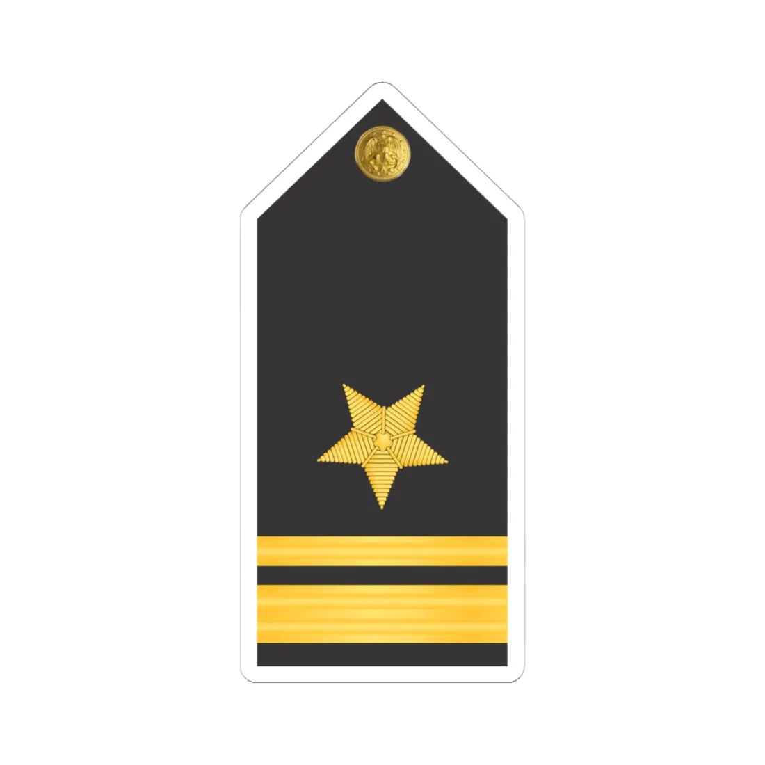 U.S. Navy Lieutenant Junior Grade O 2 shoulder board (United States) (Military Rank) STICKER Vinyl Kiss-Cut Decal 4 Inch White - The Sticker Space