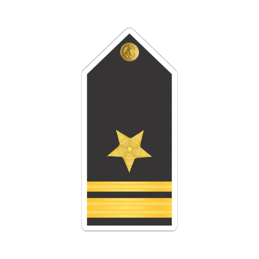 U.S. Navy Lieutenant Junior Grade O 2 shoulder board (United States) (Military Rank) STICKER Vinyl Kiss-Cut Decal 6 Inch White - The Sticker Space