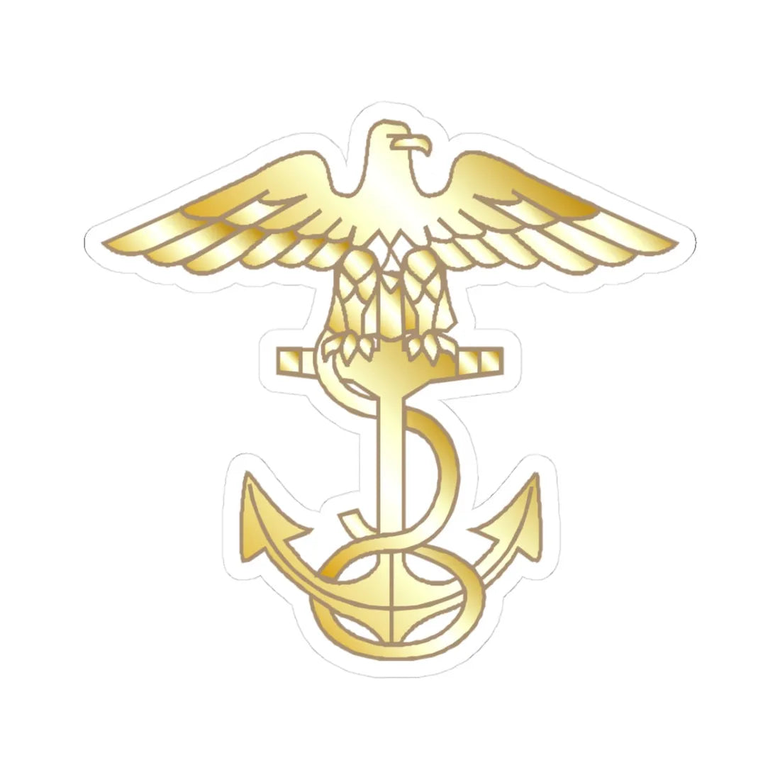 US Navy MIDN 1C insignia (United States) (Military Rank) STICKER Vinyl Kiss-Cut Decal 3 Inch White - The Sticker Space