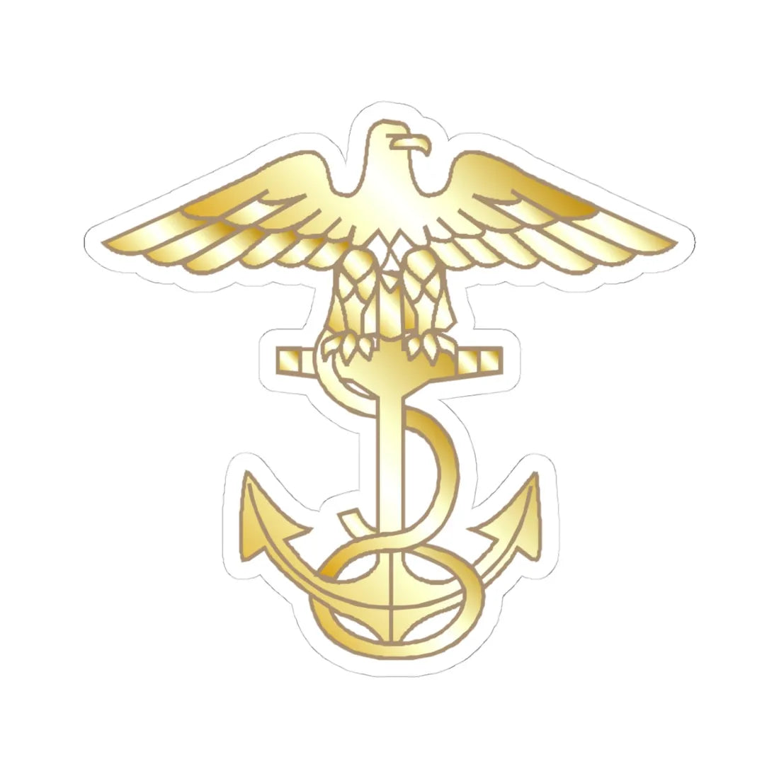 US Navy MIDN 1C insignia (United States) (Military Rank) STICKER Vinyl Kiss-Cut Decal 4 Inch White - The Sticker Space