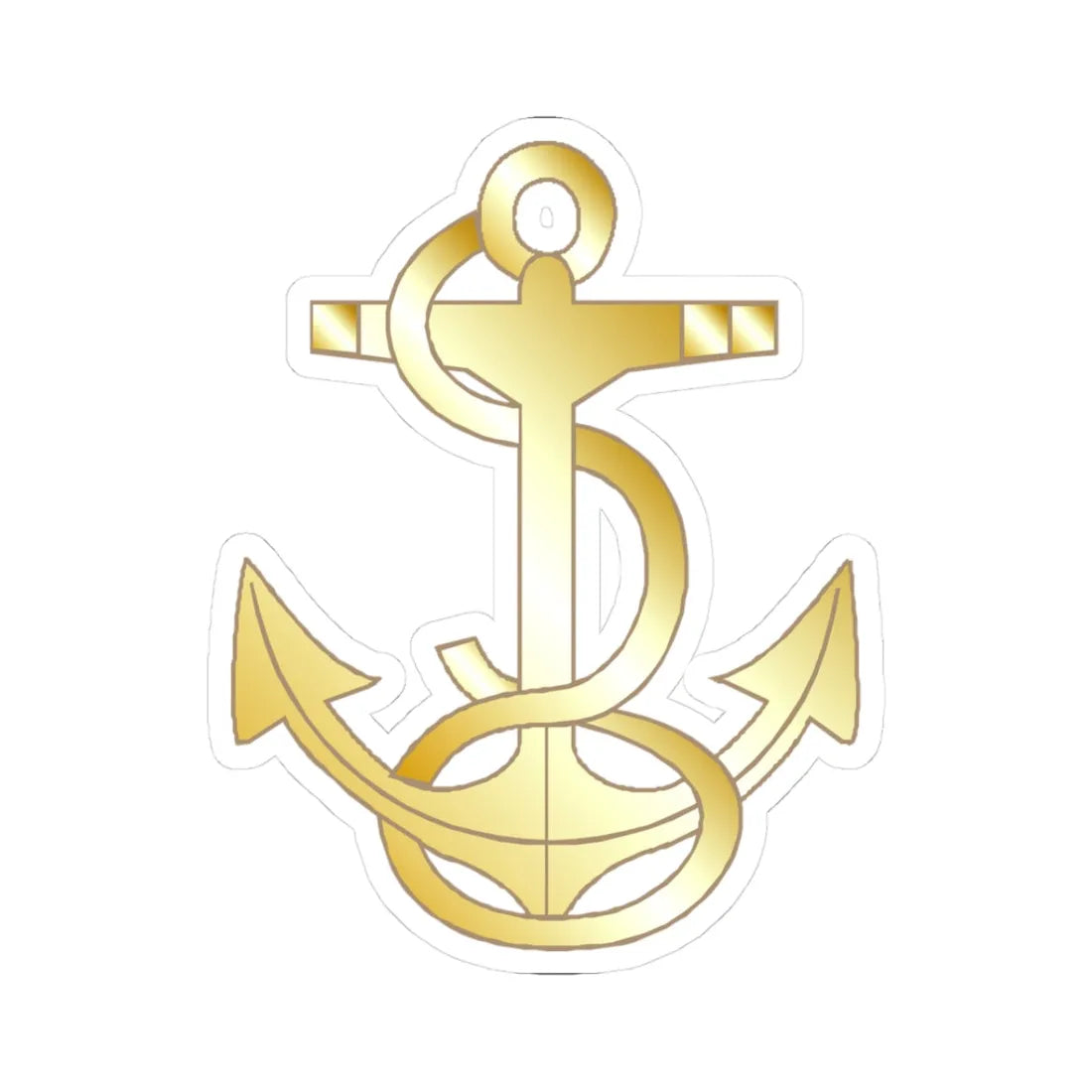 US Navy MIDN 2C insignia (United States) (Military Rank) STICKER Vinyl Kiss-Cut Decal 3 Inch White - The Sticker Space