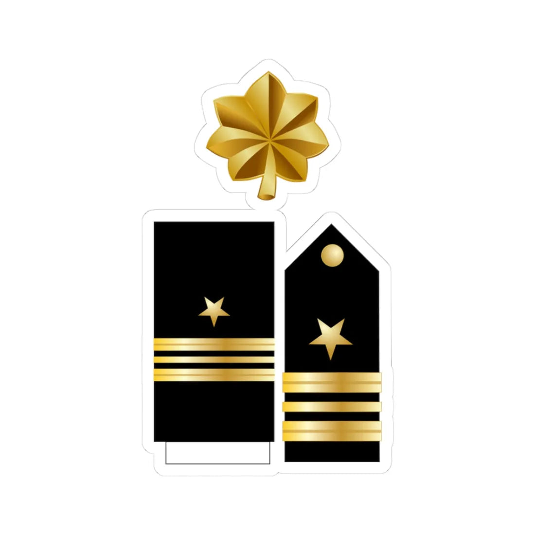 U.S. Navy O 4 insignia (United States) (Military Rank) STICKER Vinyl Kiss-Cut Decal 3 Inch White - The Sticker Space