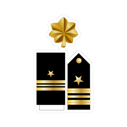 U.S. Navy O 4 insignia (United States) (Military Rank) STICKER Vinyl Kiss-Cut Decal 3 Inch White - The Sticker Space