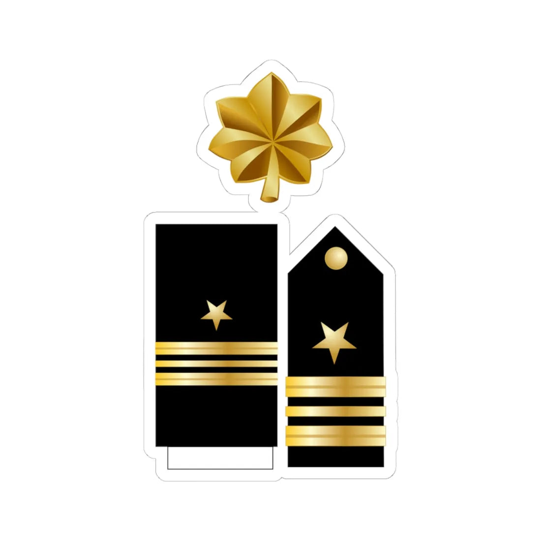 U.S. Navy O 4 insignia (United States) (Military Rank) STICKER Vinyl Kiss-Cut Decal 4 Inch White - The Sticker Space