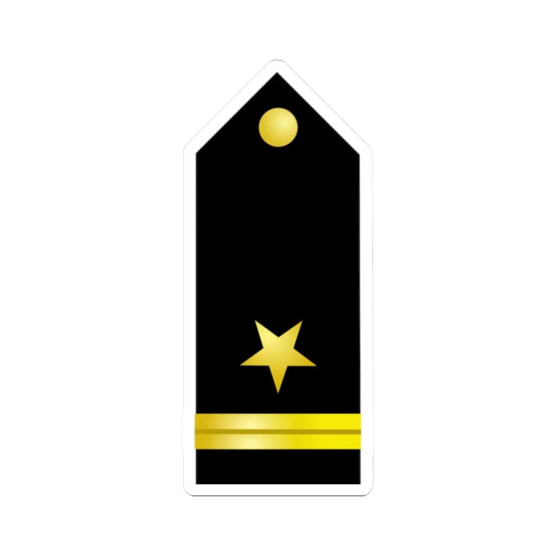 US Navy O1 shoulderboard (United States) (Military Rank) STICKER Vinyl Kiss-Cut Decal 2 Inch White - The Sticker Space