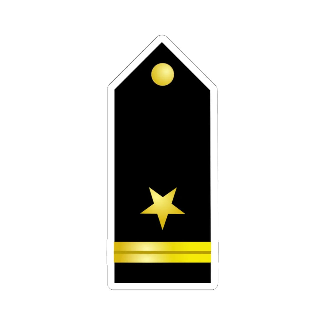 US Navy O1 shoulderboard (United States) (Military Rank) STICKER Vinyl Kiss-Cut Decal 6 Inch White - The Sticker Space