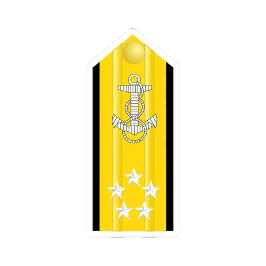 US Navy O11 shoulderboard (United States) (Military Rank) STICKER Vinyl Kiss-Cut Decal 2 Inch White - The Sticker Space