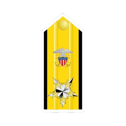 US Navy O12 shoulderboard (United States) (Military Rank) STICKER Vinyl Kiss-Cut Decal 2 Inch White - The Sticker Space