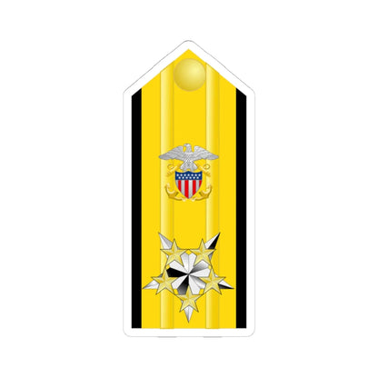 US Navy O12 shoulderboard (United States) (Military Rank) STICKER Vinyl Kiss-Cut Decal 4 Inch White - The Sticker Space