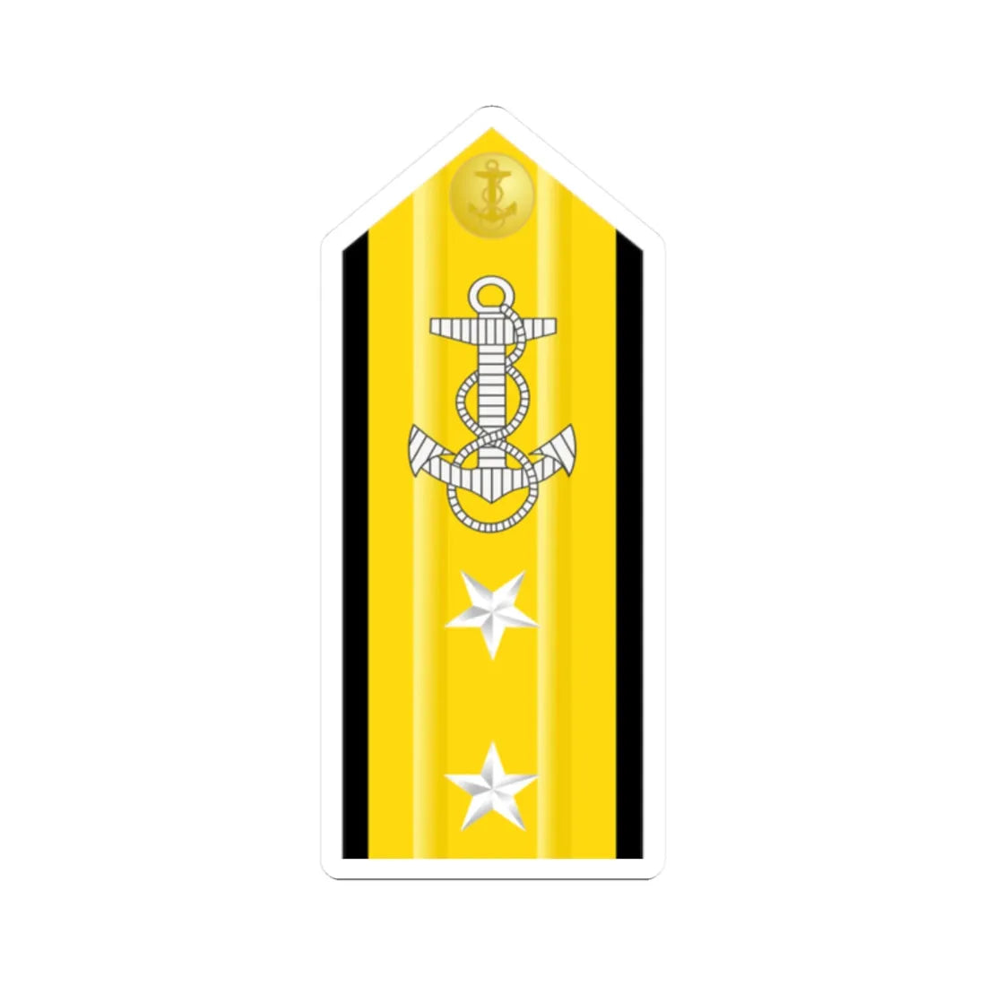 US Navy O8 RADM (United States) (Military Rank) STICKER Vinyl Kiss-Cut Decal 2 Inch White - The Sticker Space